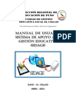 Manual de Usuario Sistema de Apoyo A La Gestión Educativa (Sidage)