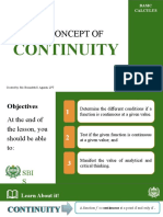 Week 5 - The Concept of Continuity Limits of Exponential and Logarithmic Functions