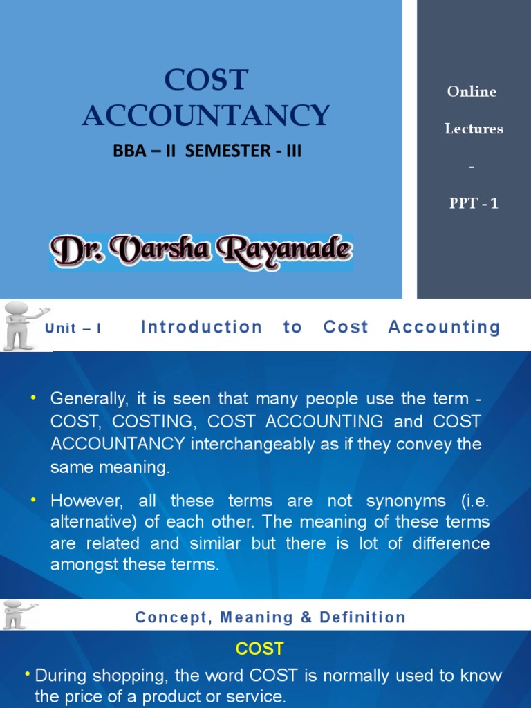 Understanding Cost Accountancy in BBA | PDF | Cost Accounting | Cost