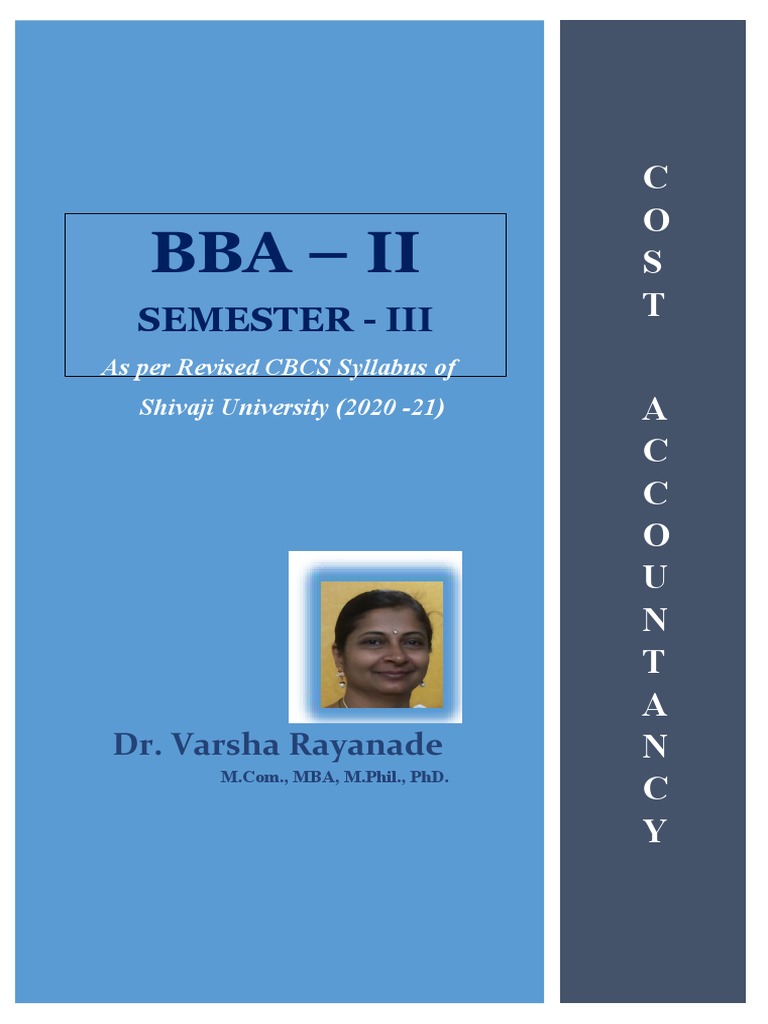 Cost Accountancy - BBA Part II Semester III | PDF | Cost Accounting ...