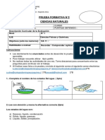 Prueba Formativa 2 Ciencias 2° Básico