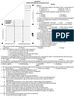 MAPEH 9 3rd QUARTERLY EXAM