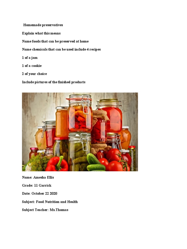 Homemade Preservatives | PDF | Food Preservation | Fruit Preserves