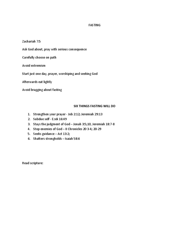 Fasting | PDF