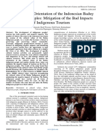 Cultural Value Orientation of The Indonesian Baduy Indigenous Peoples Mitigation of The Bad Impacts of Indigenous Tourism