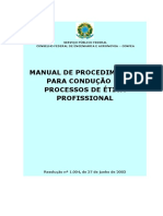 Manual de Procedimentos para Condução de Processos de Ética Profissional