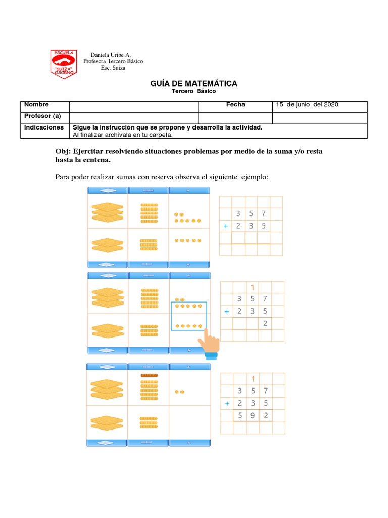 Ejercicios de Sumas y Restas para Tercero | PDF | Artes del Lenguaje y ...