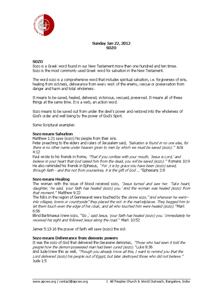 Sozo Pdf Salvation Paul The Apostle