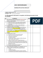 Template 5: GPR Form Checklist - Initial Permit/Recognition