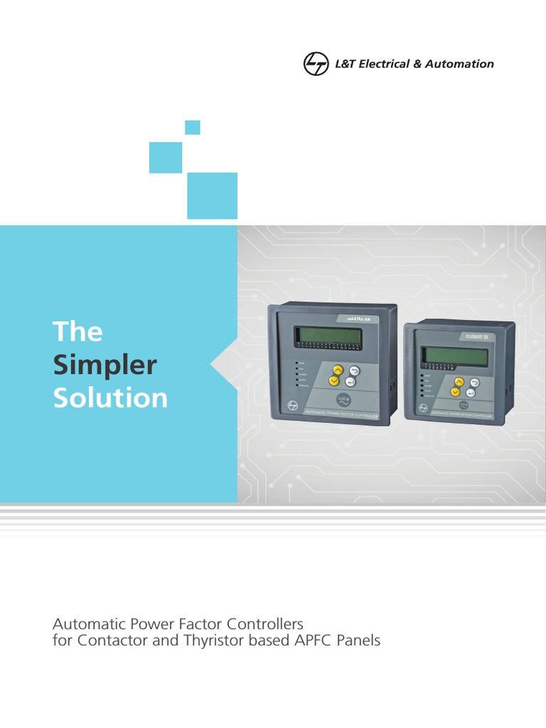 L&T APFC Relay User Manual | PDF | Capacitor | Electric Power