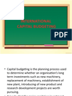 International Capital Budgeting