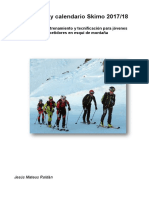 Programa y Calendario Skimo 2017 - 18 Proyecto de Entrenamiento y Tecnificación para Jóvenes Competidores en Esquí de Montaña