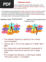 Frequncy Re-Use, Co-Channel Interference, Cell Splitting Sectoring