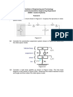 Thapar Institute of Engineering and Technology Electrical and Instrumentation Engineering Department UEI501: Control Systems Tutorial 2