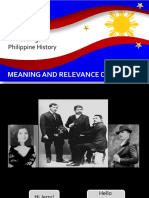 Meaning and Relevance of History: Readings in Philippine History