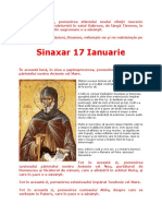 Sinaxar 17 Ianuarie: Cu Ale Lor Sfinte Rugăciuni, Doamne, Miluieşte-Ne Şi Ne Mântuieşte Pe Noi. Amin