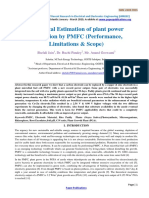 Analytical Estimation of Plant Power Generation by PMFC (Performance, Limitations & Scope)