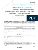 Extended Fermat's Last Theorem or Fortunado's Second Conjecture or Theorem and Solution To Beal Conjecture Using Gap Analysis or Difference Analysis