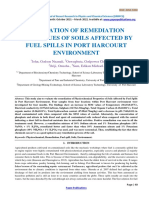 Evaluation of Remediation Techniques of Soils Affected by Fuel Spills in Port Harcourt Environment