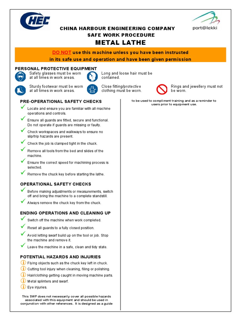 Metal Lathe SWP | PDF | Machines | Mechanical Engineering