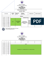 Department of Education: Day & Time Learning Area Grade Level/ Section Learning Competency Learning Task Mode of Delivery