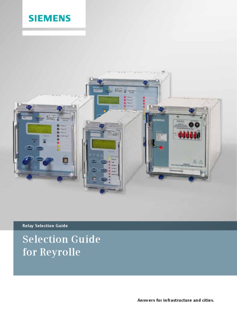 Reyrolle Relay Selection Guide | PDF | Innovation | Automation