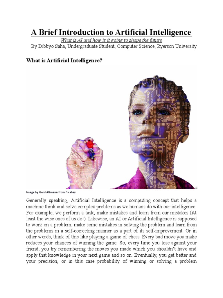 A Brief Introduction To Artificial Intelligence PDF Intelligence