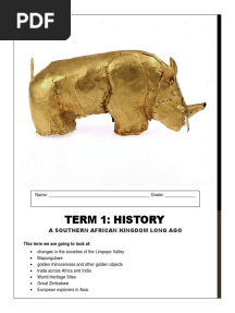 Social Sciences Grade 6 History Term 1 Workbook