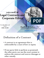 Lecture-4: Legal Contracts and Corporate Ethics: Sherif H. El-Gohary, PHD