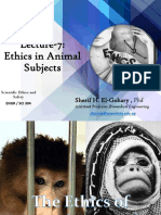 Lecture-7: Ethics in Animal Subjects: Sherif H. El-Gohary, PHD