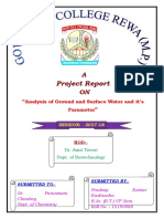 Project Report: Analysis of Ground and Surface Water and It's Parameter