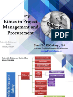 Lecture-5: Ethics in Project Management and Procurement: Sherif H. El-Gohary, PHD