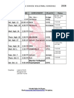 2008 Svms Volleyball Schedule
