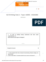 IELTS Writing Task 2 - Topic: AGREE - DISAGREE: Sample Answer