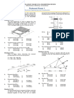 Preboard Exam 1: Structural Engineering and Construction