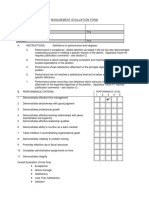 Manager Evaluation Form