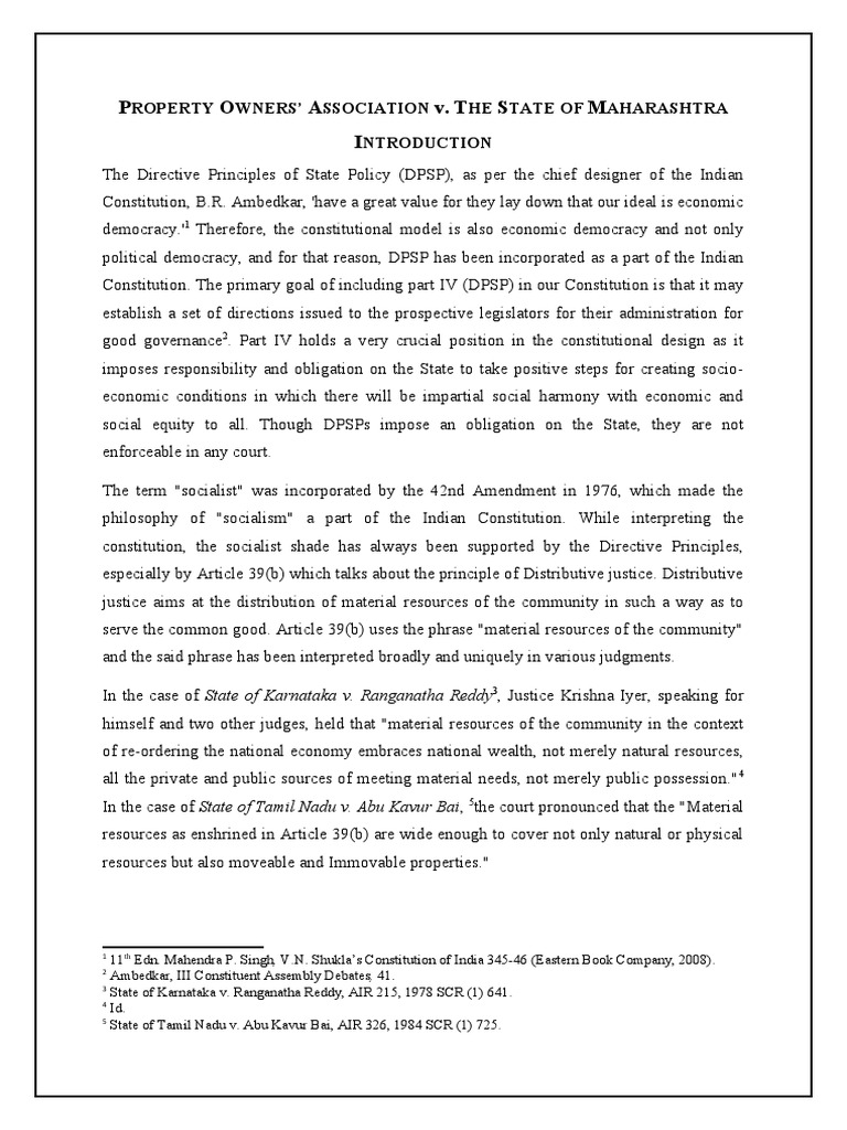 Property Owners' Association PDF Supreme Court Of India Taxes