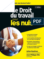 Le Droit Du Travail Pour Les Nuls, Grand Format, 4e Édition by Julien BOUTIRON Jean-Philippe ELIE