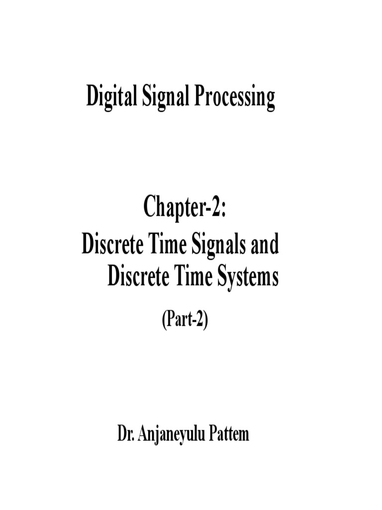 Digital Signal Processing (Part2) PDF Convolution Digital