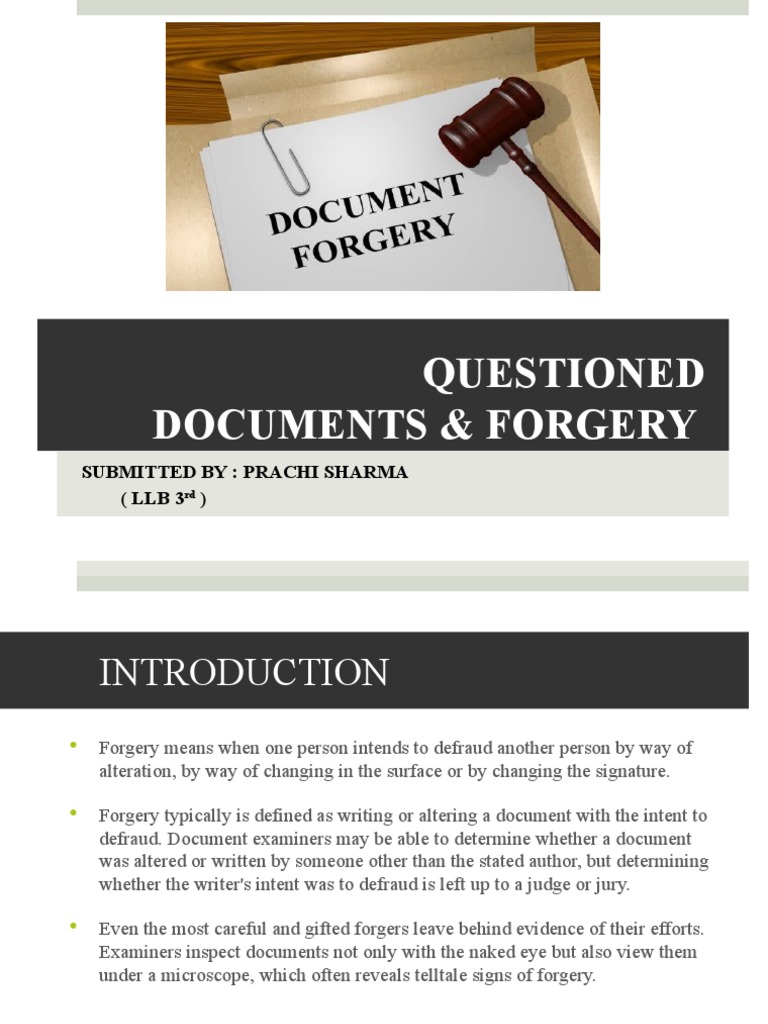 Understanding Document Forgery | PDF | Forgery | Crime & Violence