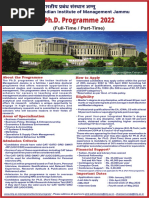 IIM Jammu Ph.D. Programme - 2022