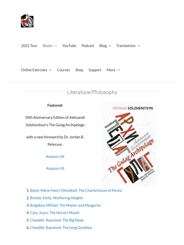 Jordan Peterson Book Recommendations Pdf Carl Jung Psychology