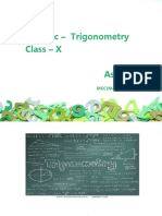 Topic - Trigonometry Class - X Ashu Jain: MSC (Mathematics), B.ED