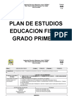 Plan de Area Educacion Fisica Secundaria 1 Periodo Octubre 2021