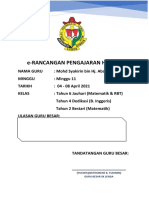 E-Rancangan Pengajaran Harian: (Yussry@Zeynorene B. Tukimin) Guru Besar SK Lenga