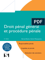 Droit Pénal Général Et Procédure Pénale de Bernard Bouloc Et Haritini Matsopoulou