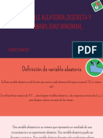 Variabel Aleatoria, Discrteta y Probabilidad Binomial.