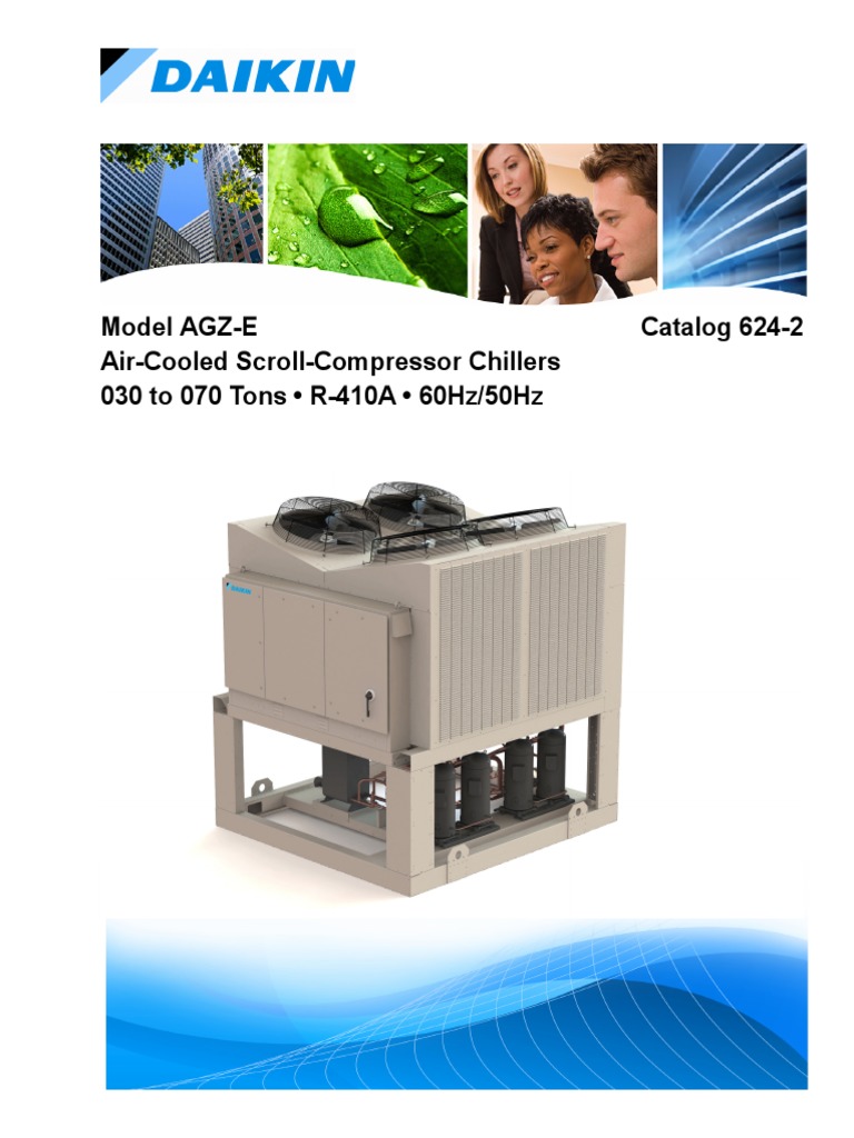 Daikin Model AGZ E Catalogue PDF Pump Heat Exchanger