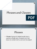 phrases clauses