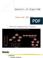 Design and Analysis of Algorithm: Course Code: Cosc 3094